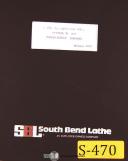 Southbend-South Bend 1307, Lathe Operations and Parts Manual 1969-1307-06